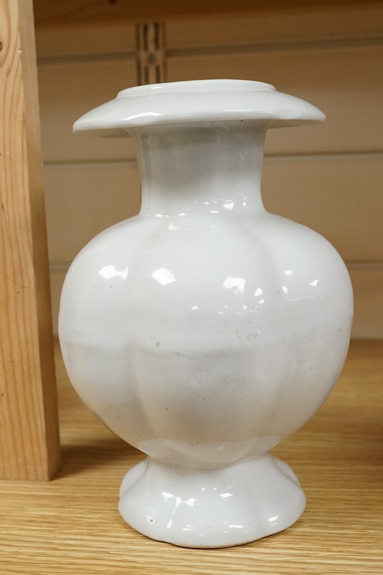 A Chinese anhua decorated vase, 20cm high
